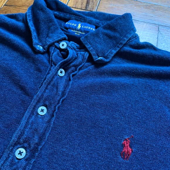 Long Sleeve Denim/Blue Polo Shirt - Ralph Lauren - Picture 3 of 6